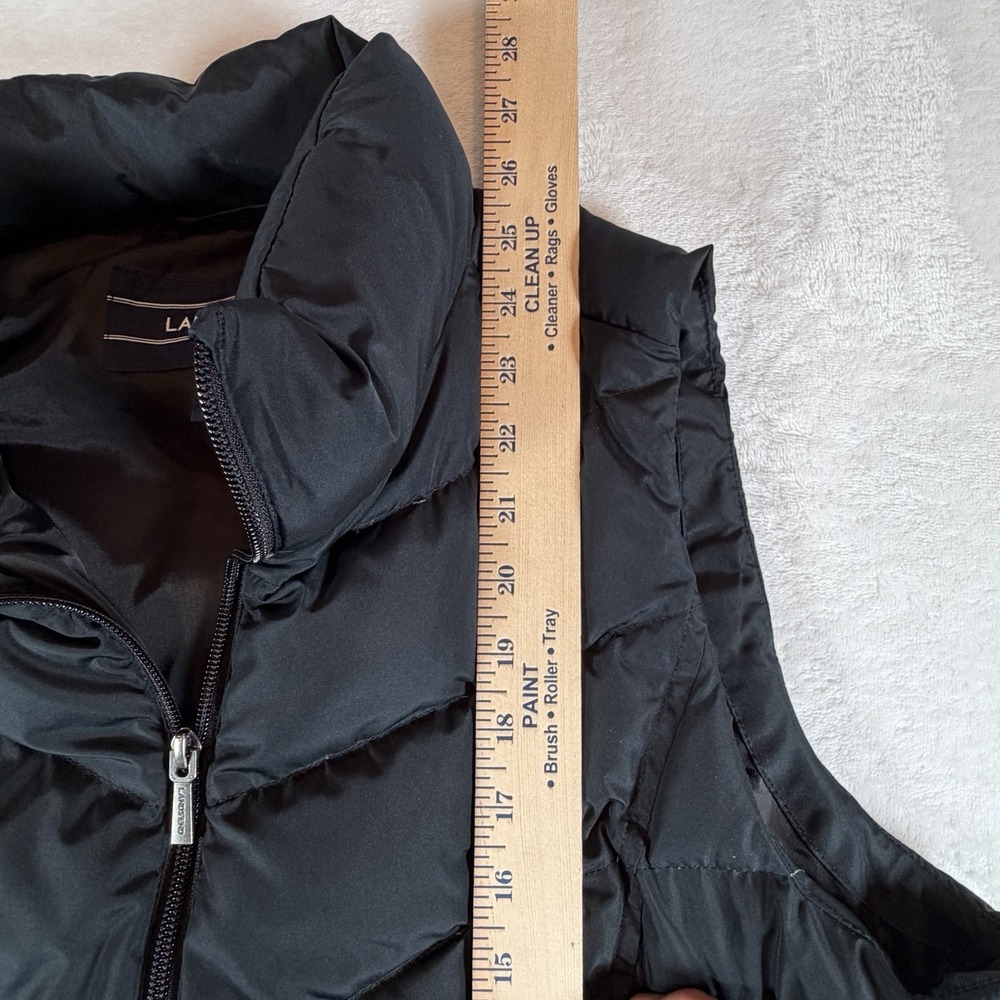 Lands‎ End Vest Women's Sz L Black Puffer Down Slash Pockets Gorpcore - Picture 6 of 9